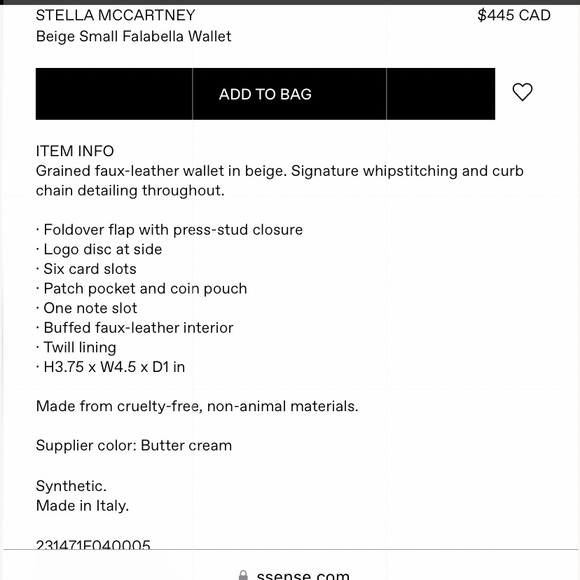 STELLA MCCARTNEY Khaki/Olive Small Falabella Wallet - Picture 6 of 7